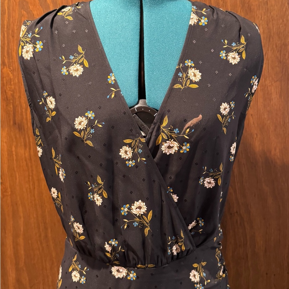 Veronica Beard Wixson Black Floral Dress Sz 8 - Picture 8 of 13